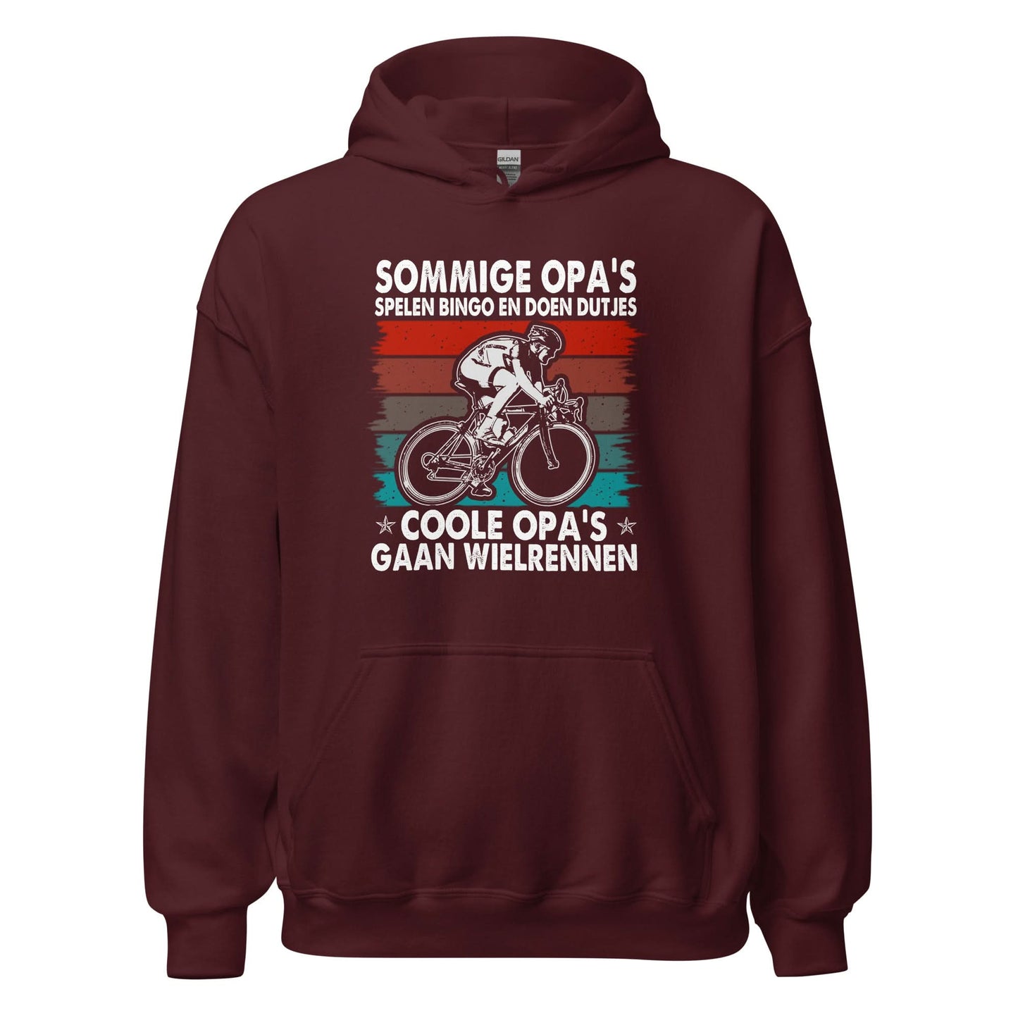 Unisex hoodie (Coole opa's gaan wielrennen)