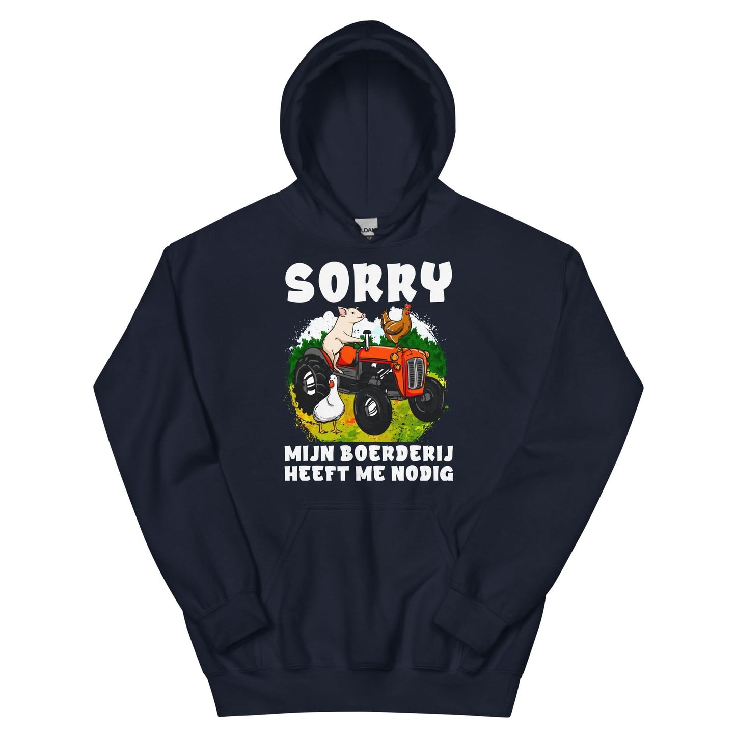 Unisex hoodie ( sorry - boerderij)