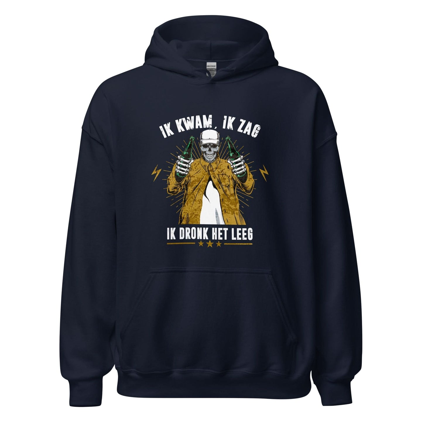 Unisex hoodie (Ik Kwam Ik Zag Ik Dronk Het Leeg)