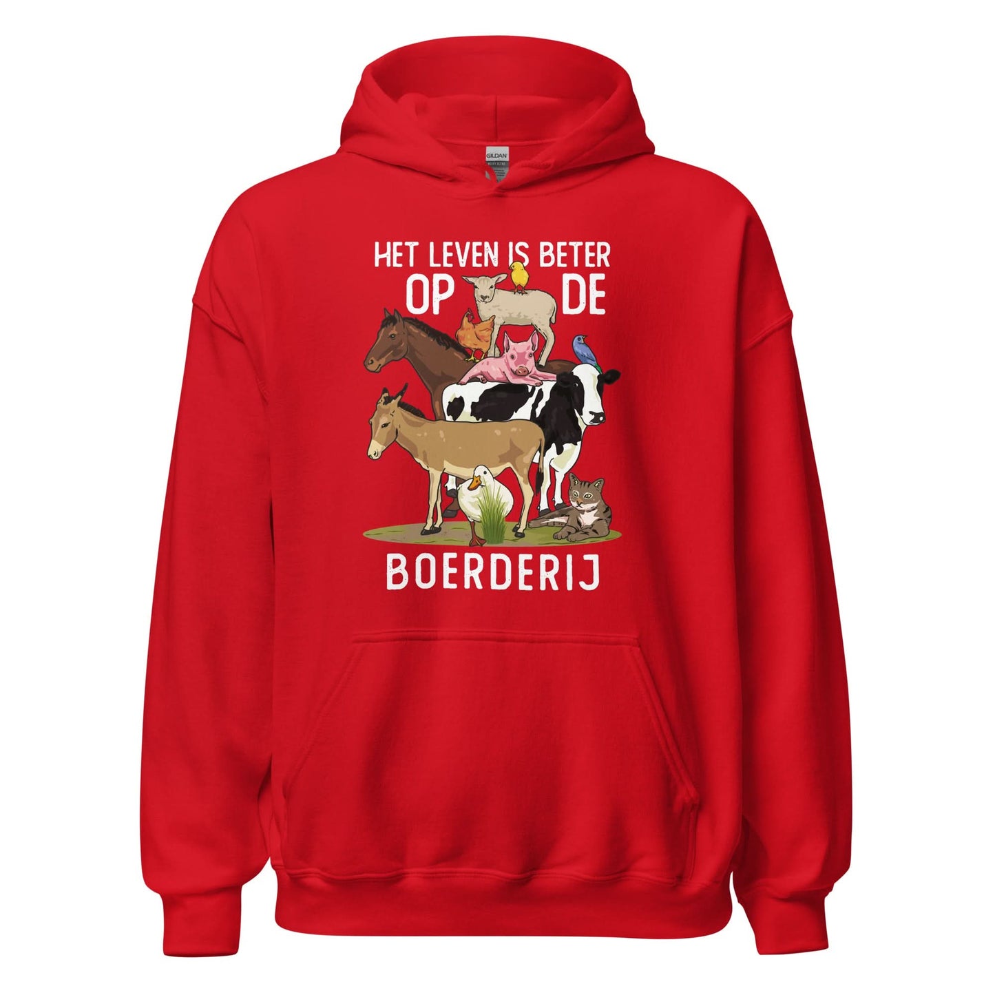 Unisex Hoodie (leven is beter op de boerderij)