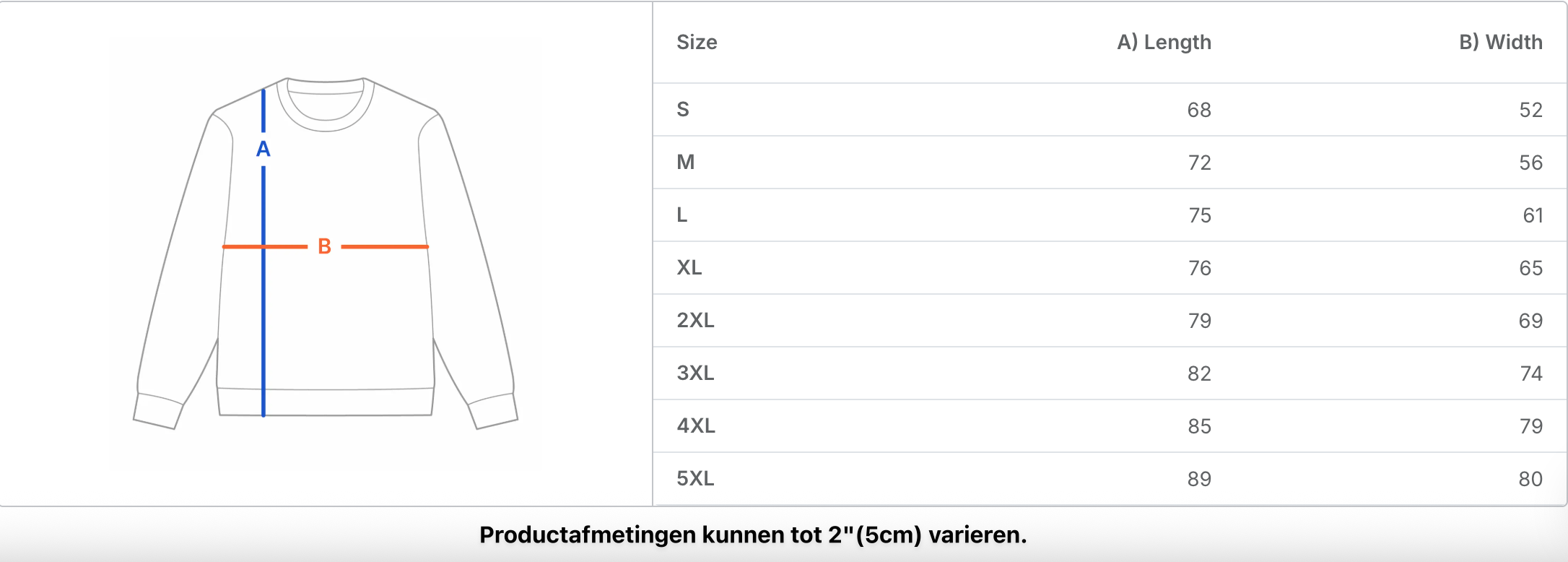 Unisex Trui - Ik ben met pensioen Size Guide