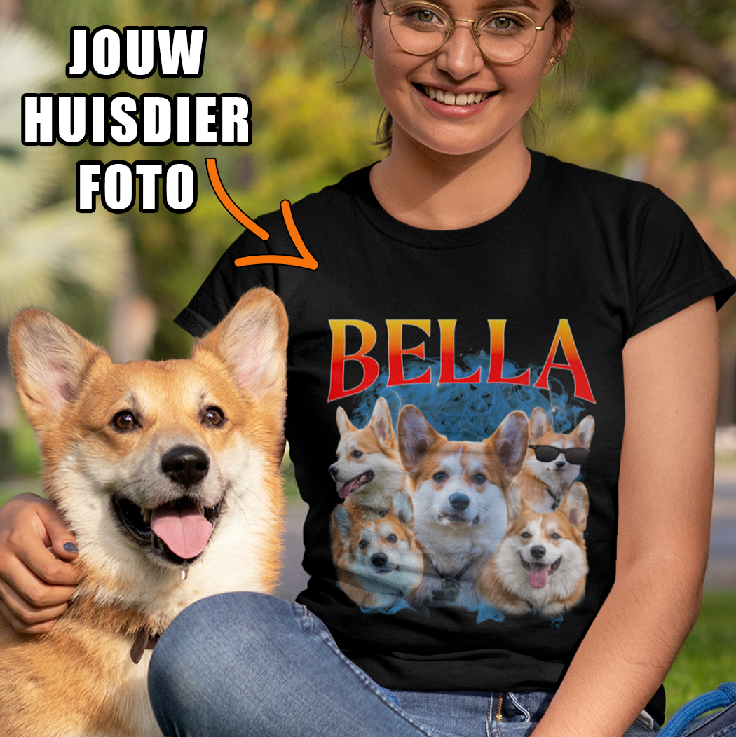 UniseX T-shirt (Personaliseer jouw T-shirt) Upload je huisdier foto