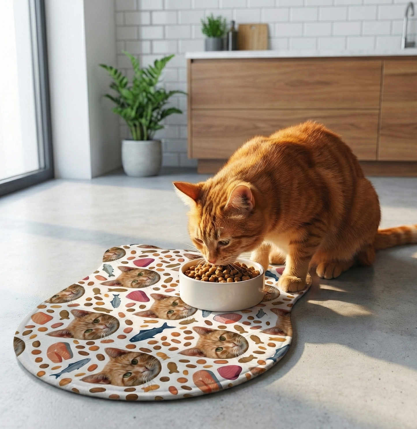GEPERSONALISEERD Mat voor je kat (Upload je kat foto en bestel)