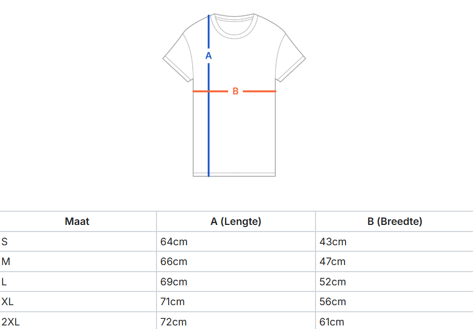 Dames T-shirt- IK BEN NIET EEN B*TCH! Size Guide