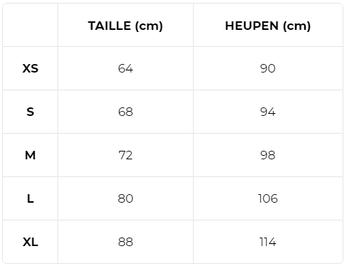 Amsterdamse Legging Size Guide