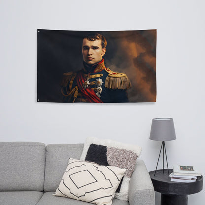 Spandoek- Gepersonaliseerd met jouw gezichtsfoto als Napoleon-portret