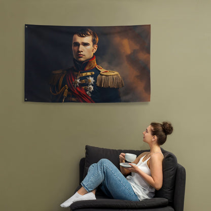 Spandoek- Gepersonaliseerd met jouw gezichtsfoto als Napoleon-portret
