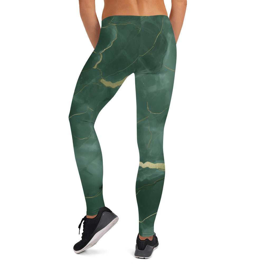 Leggings - marmer groen