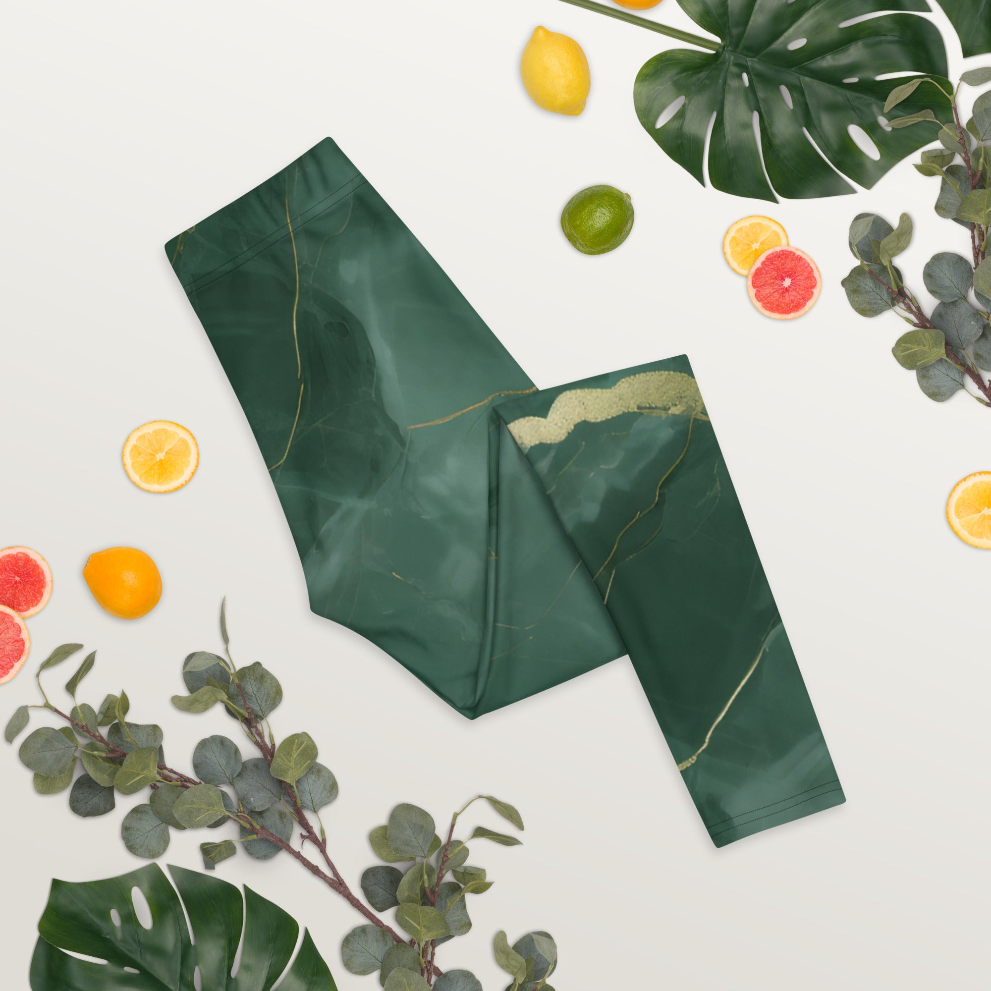 Leggings - marmer groen