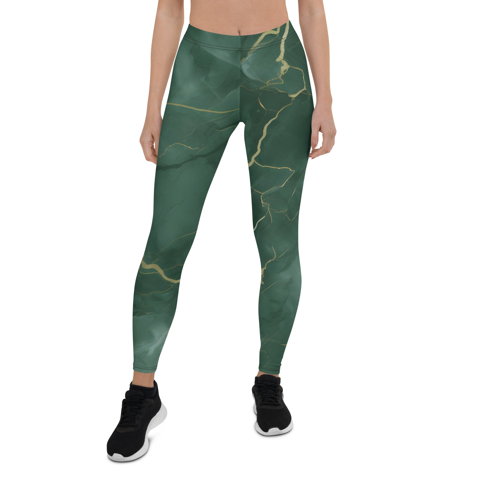 Leggings - marmer groen