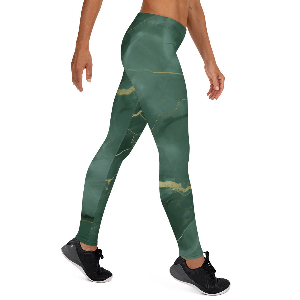 Leggings - marmer groen