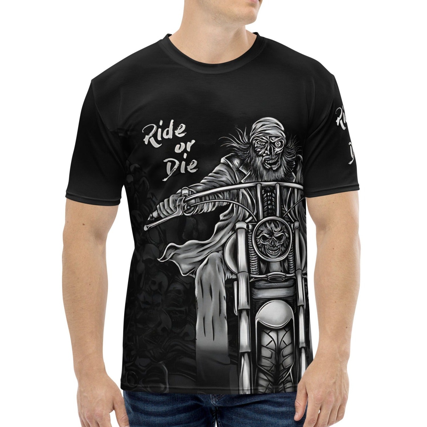 Heren AOP T-shirt (Ride or die)