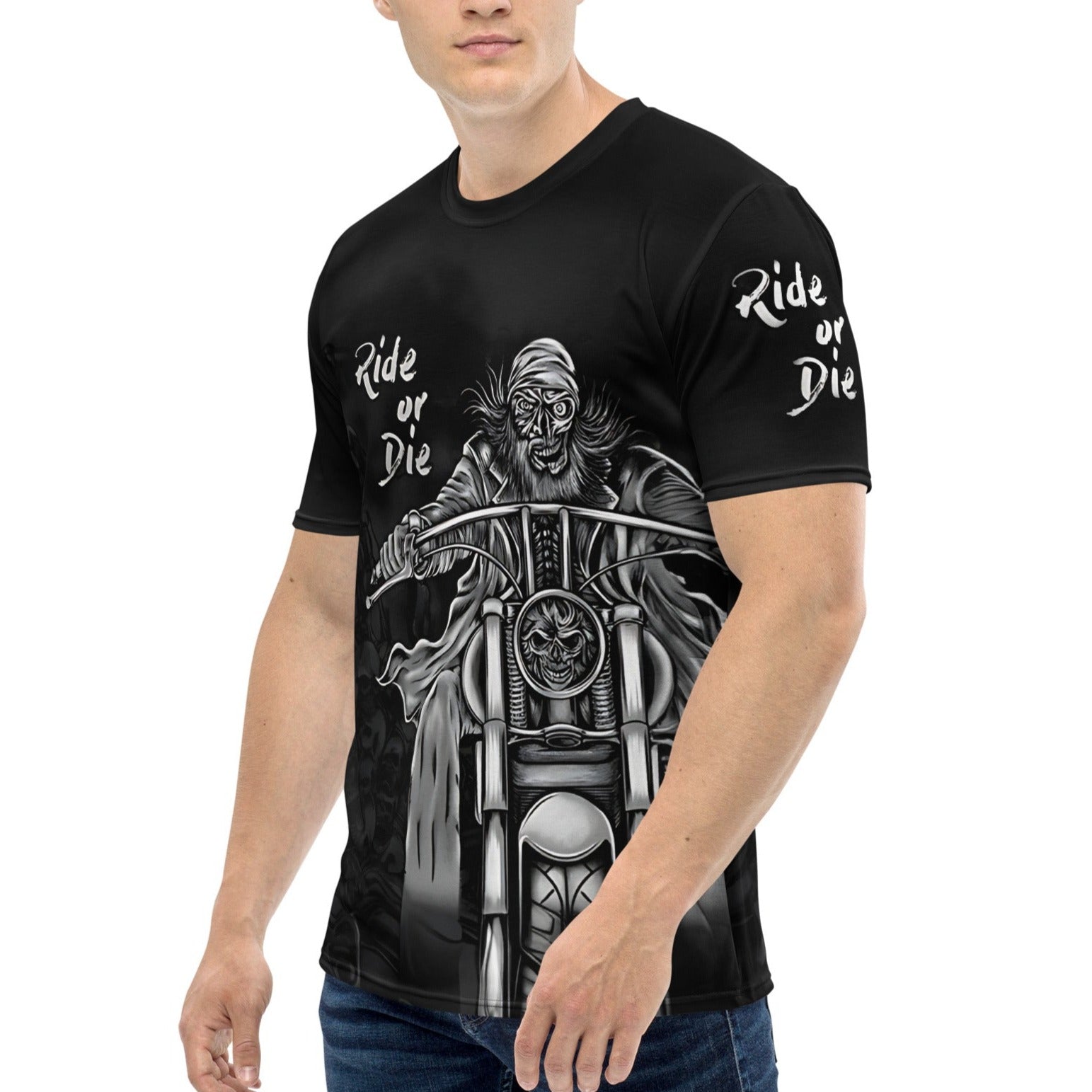 Heren AOP T-shirt (Ride or die)