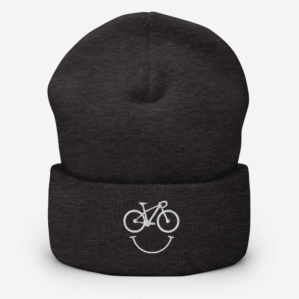 Beanie met omgeslagen rand (Wielrennen) Geborduurd 3D puff