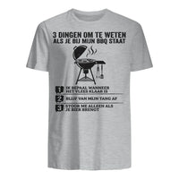 3 DINGEN OM TE WETEN ALS JE BIJ MIJN BBQ STAAT (Zwart ontwerp)