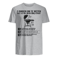 3 DINGEN OM TE WETEN ALS JE BIJ MIJN BBQ STAAT (Zwart ontwerp)