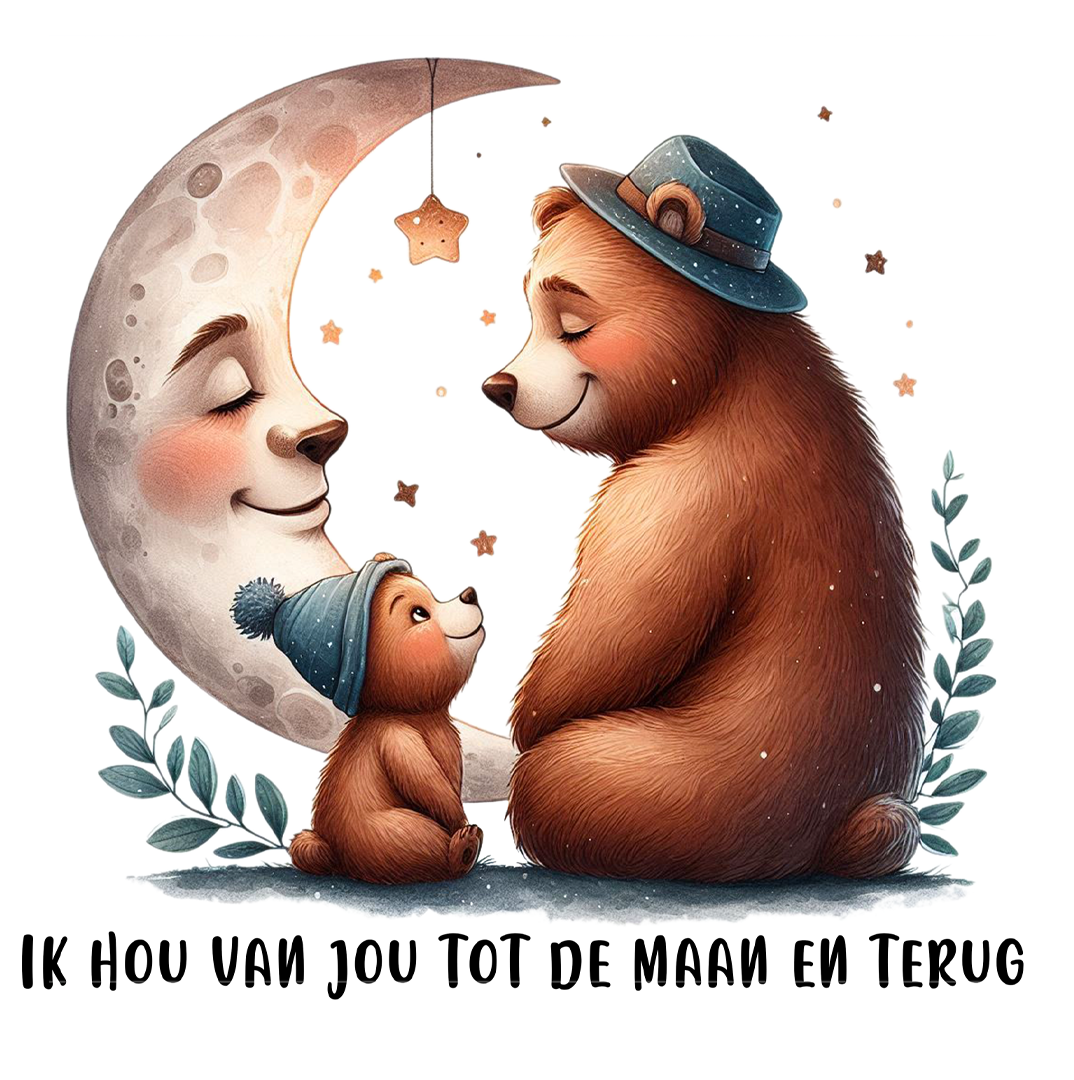 Pluche knuffel (Ik hou van jou tot de maan en terug)