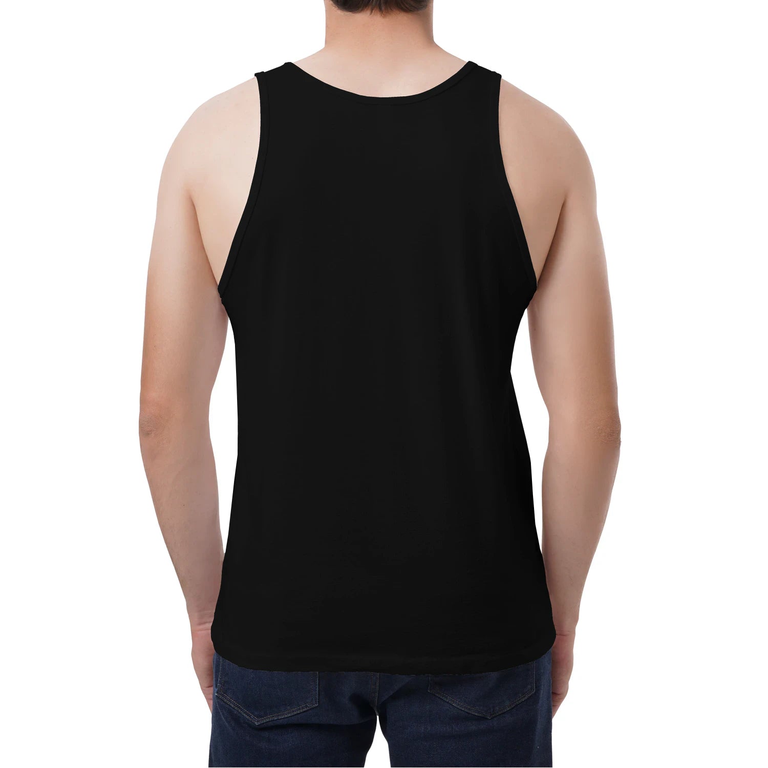 Male Model style, viewing the back side.