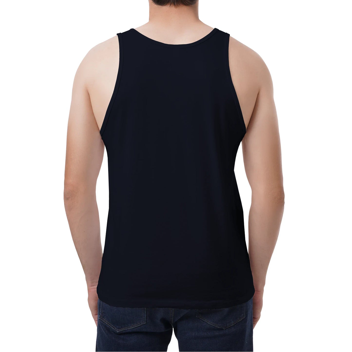 Male Model style, viewing the back side.