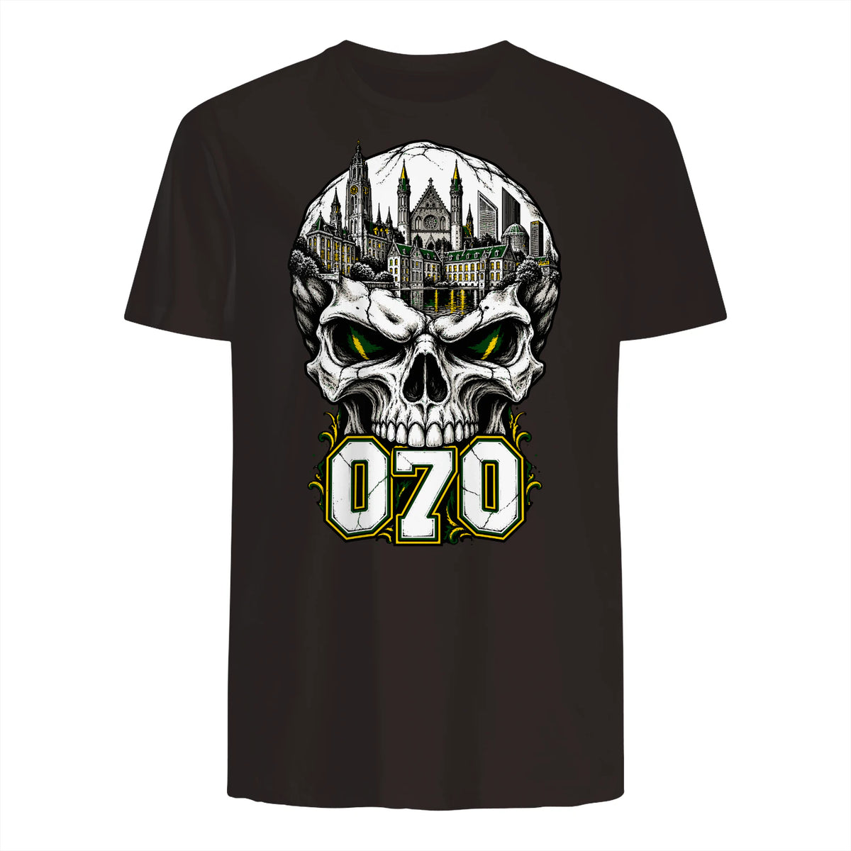 Mannequin style, viewing the front side.