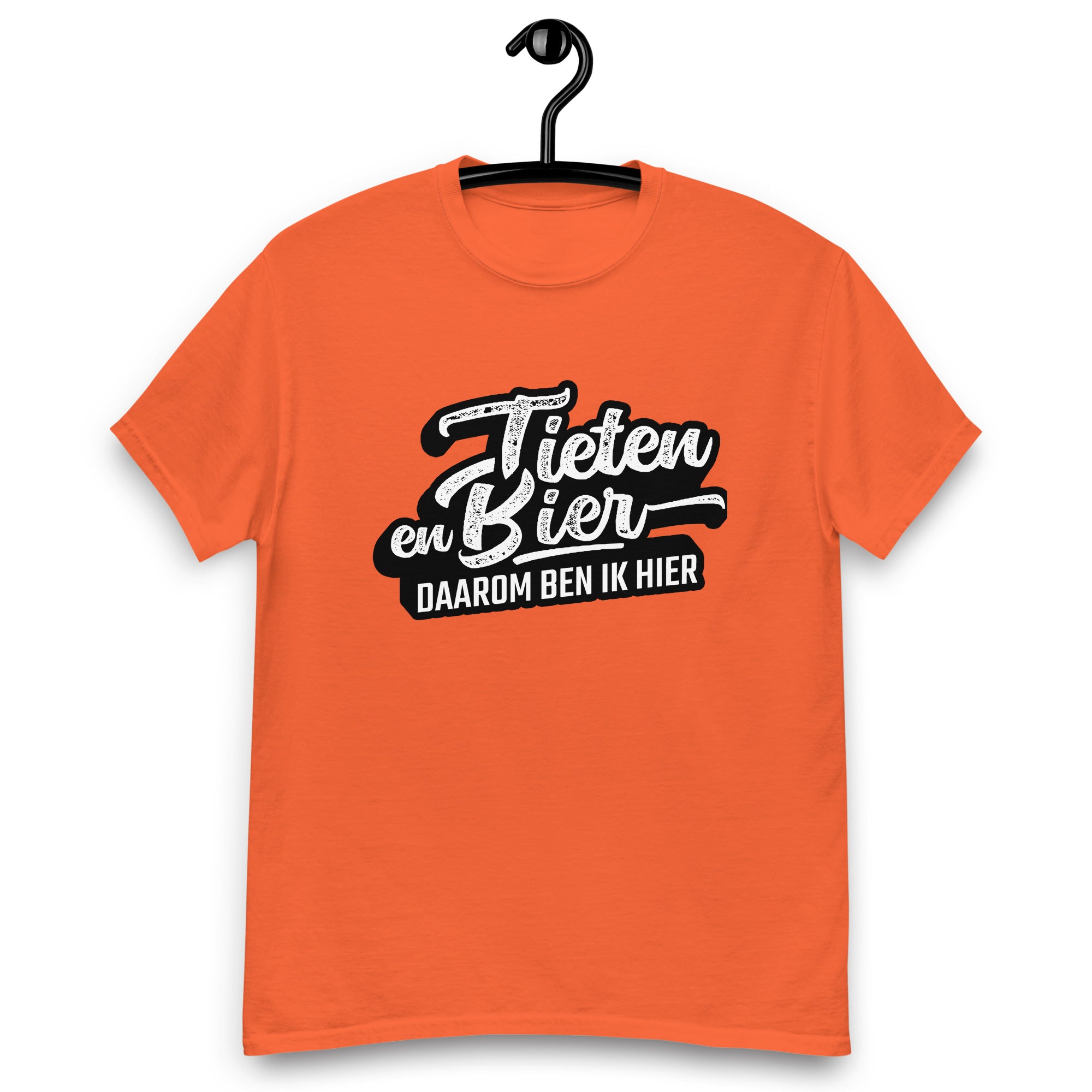 Zwaar heren T-shirt (Tieten en bier, daarom ben ik hier) Koningsdag