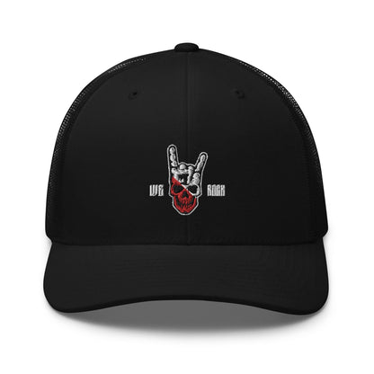 Truckerpet Geborduurd (Utreg skull- We Rock)
