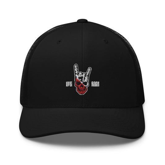 Truckerpet Geborduurd (Utreg skull- We Rock)