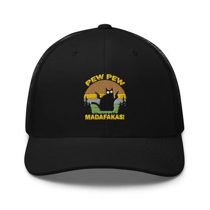 Geborduurde Truckerpet (Pew pew madafakas!)