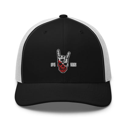 Truckerpet Geborduurd (Utreg skull- We Rock)
