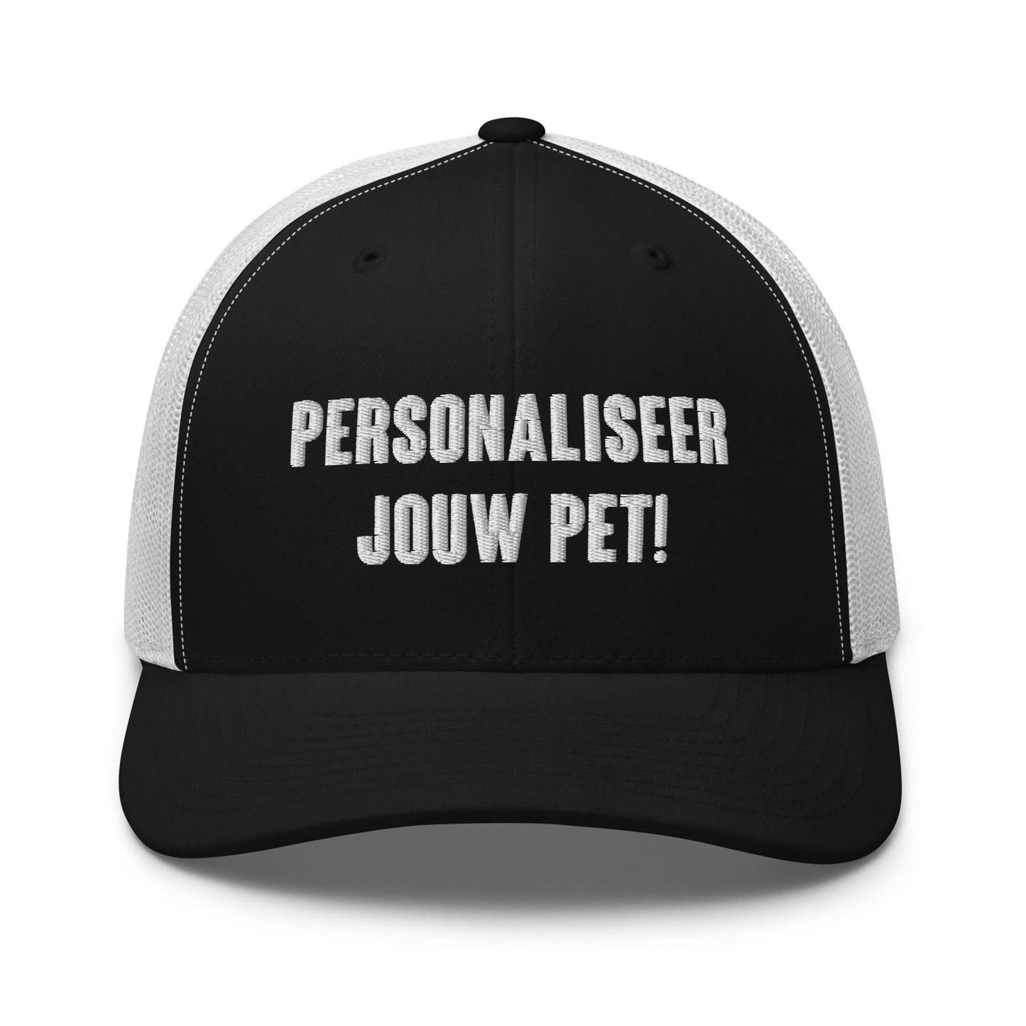 Geborduurde Truckerpet (Personaliseer jouw eigen pet! Vul een tekst in)