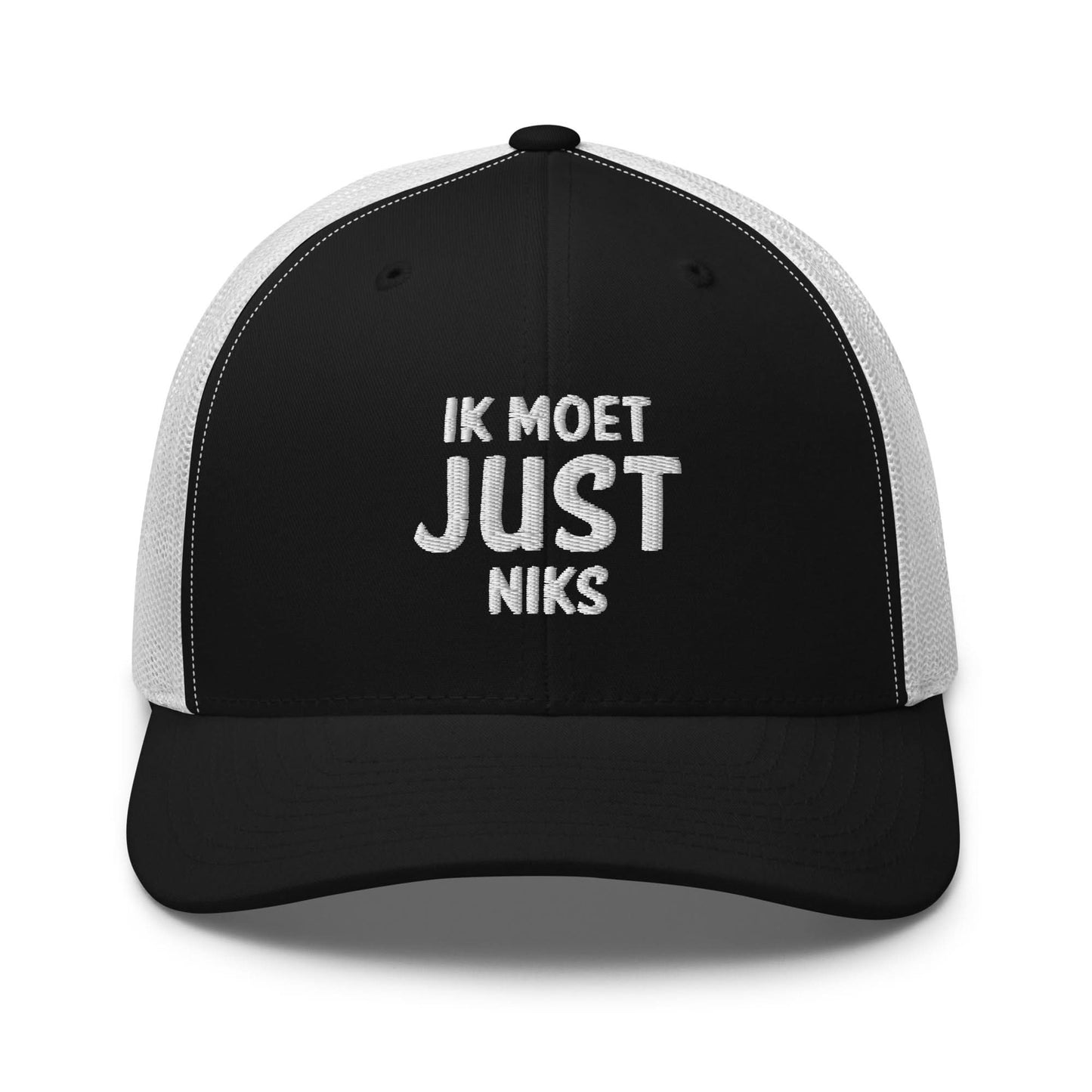 Geborduurde Truckerpet  (Ik moet just niks!)