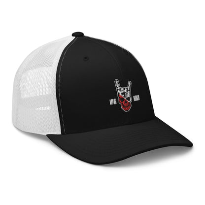 Truckerpet Geborduurd (Utreg skull- We Rock)