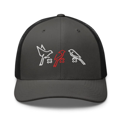 Geborduurde Truckerpet  (Three little birds) Ajacieden