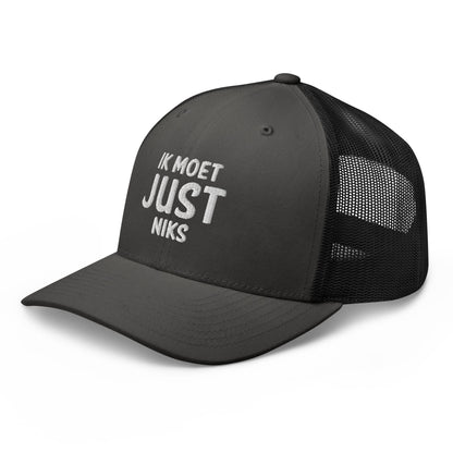 Geborduurde Truckerpet  (Ik moet just niks!)
