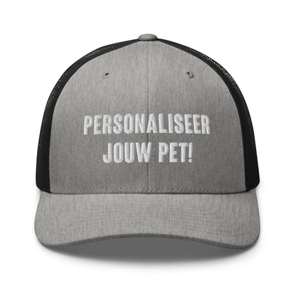 Geborduurde Truckerpet (Personaliseer jouw eigen pet! Vul een tekst in)