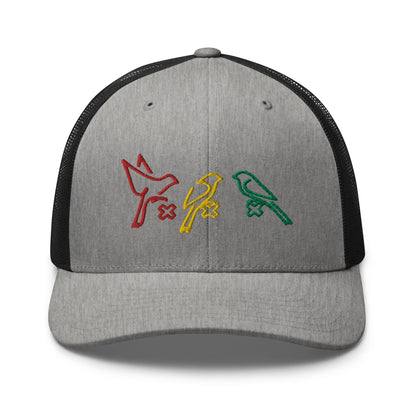 Geborduurde Truckerpet (Three little birds) Ajacieden