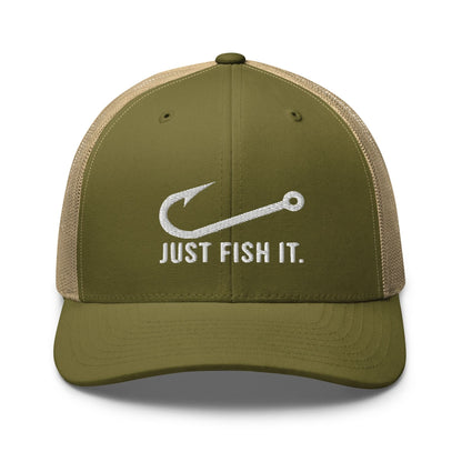 Truckerpet Geborduurd (Just fish it)