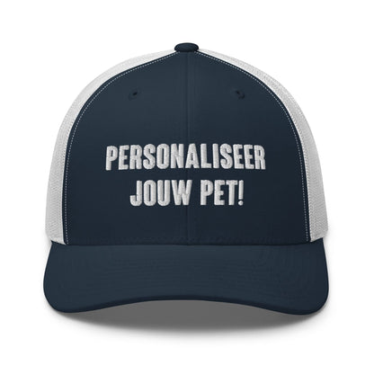 Geborduurde Truckerpet (Personaliseer jouw eigen pet! Vul een tekst in)