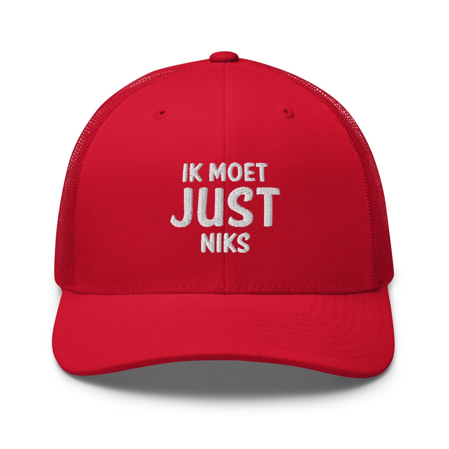 Geborduurde Truckerpet  (Ik moet just niks!)