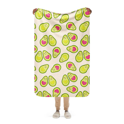 Sherpa blanket - avocado
