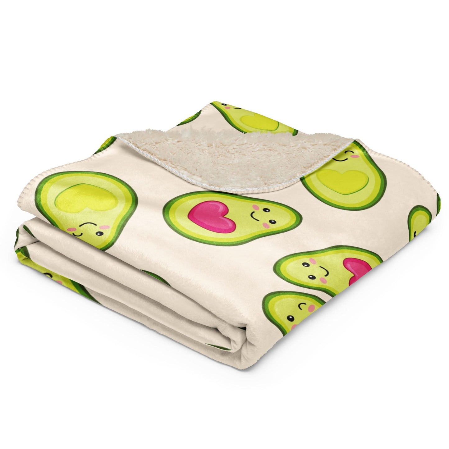 Sherpa blanket - avocado