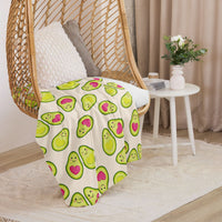 Sherpa blanket - avocado