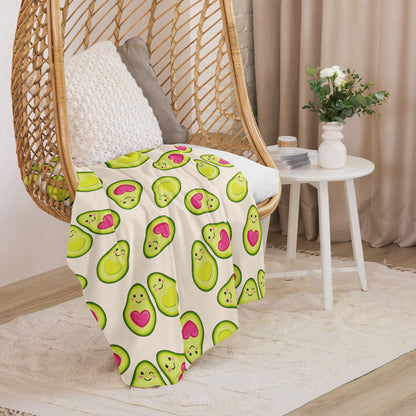 Sherpa blanket - avocado
