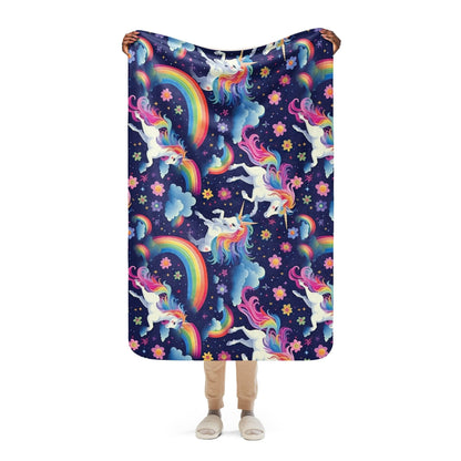 Sherpa blanket - unicorn