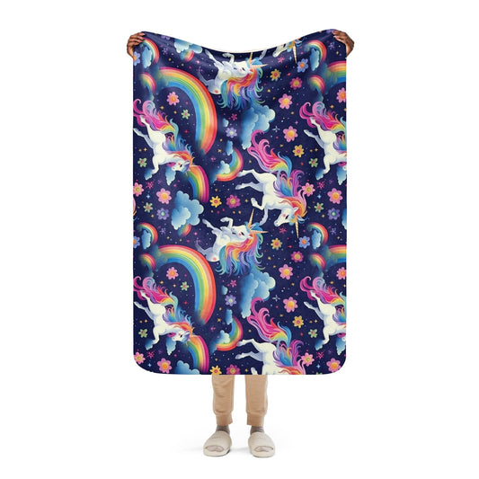 Sherpa blanket - unicorn