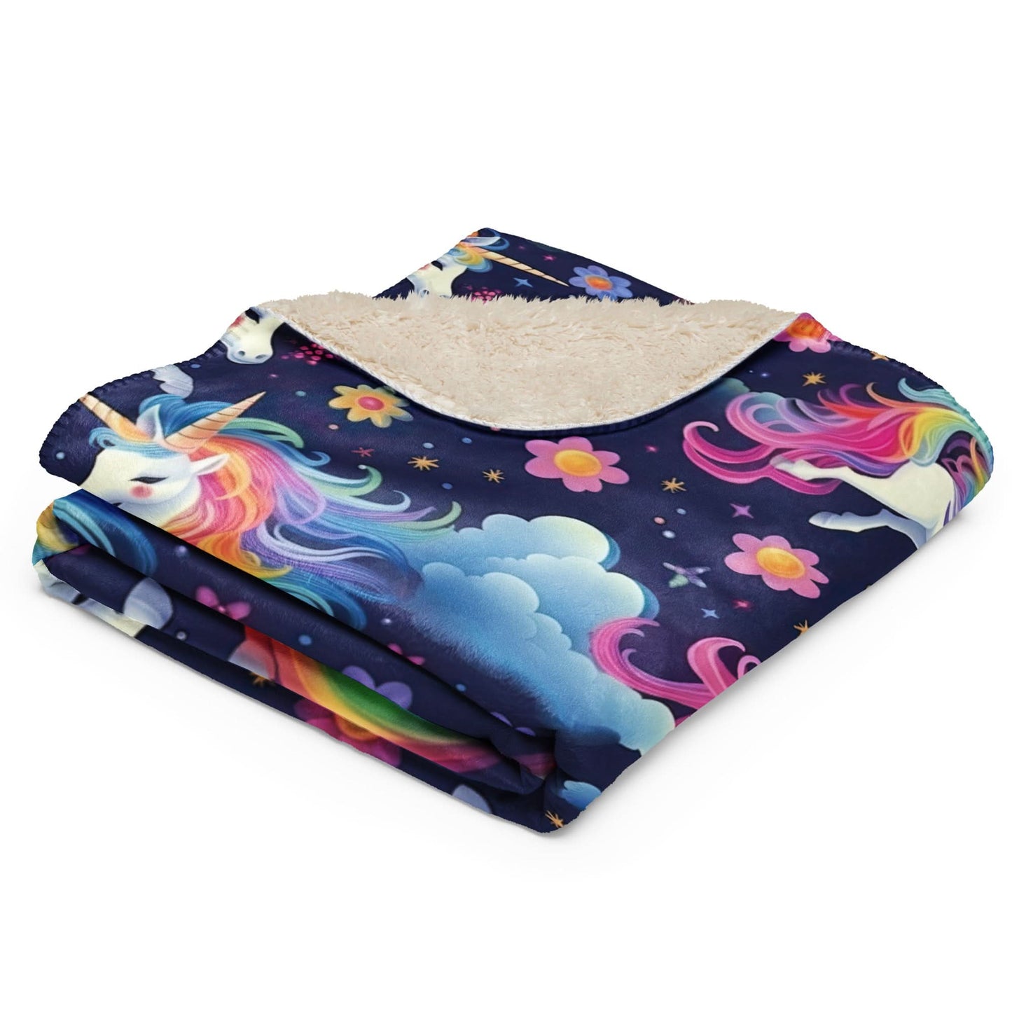 Sherpa blanket - unicorn