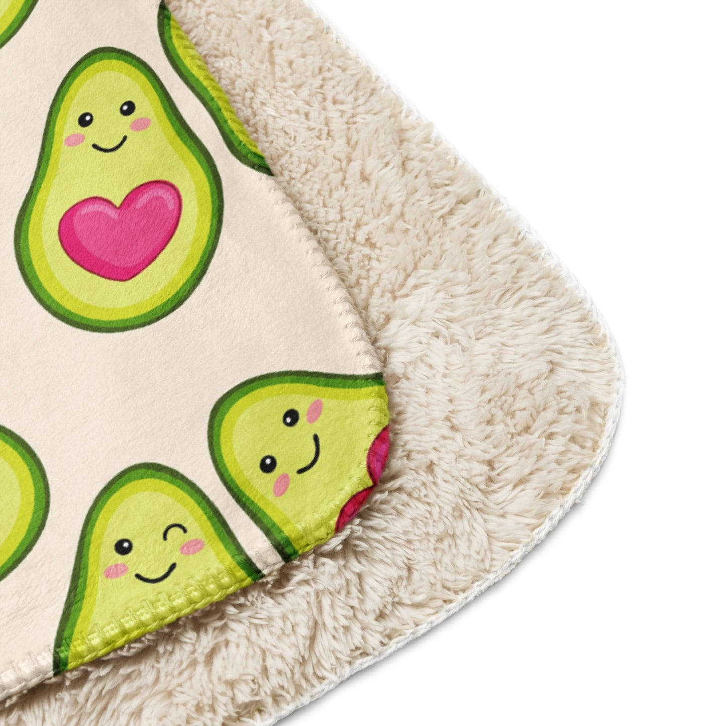 Sherpa blanket - avocado