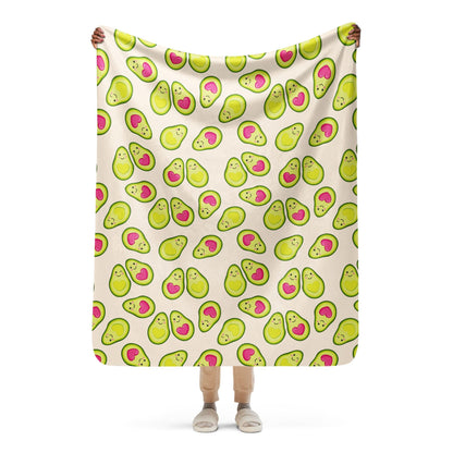 Sherpa blanket - avocado