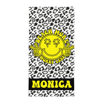 Handdoek (BEACH MORE WORRY LESS) Gepersonaliseerd