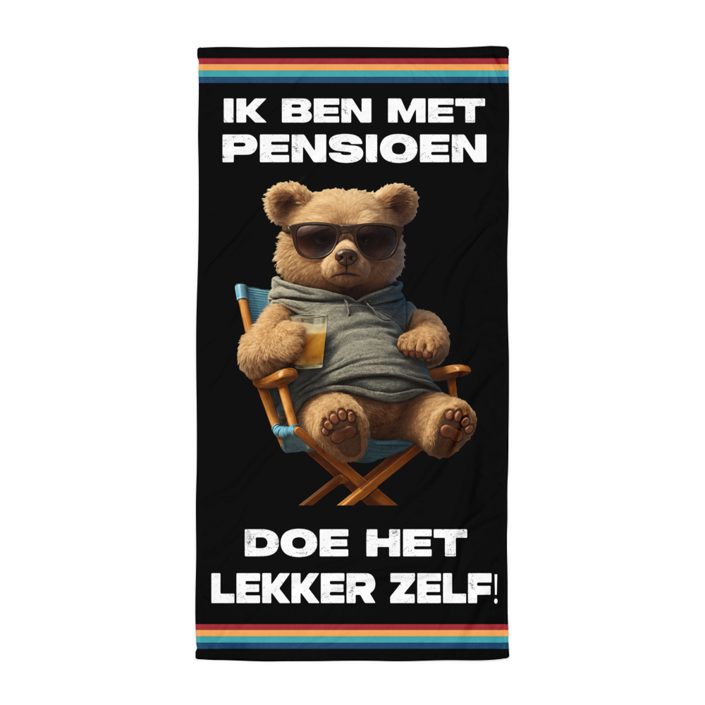 Handdoek- Ik ben met pensioen, doe het lekker zelf!